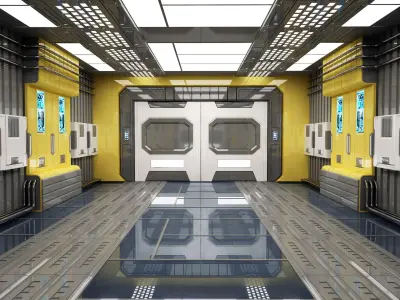 SCI FI INTERIOR SCENE 3D model