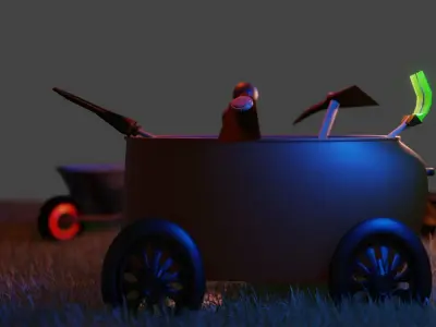 Jardin essentiel  Low-poly 3D model