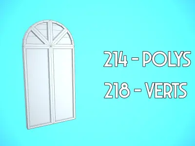 WINDOW 01 WOOD CARTOON STYLIZED  Low-poly 3D model