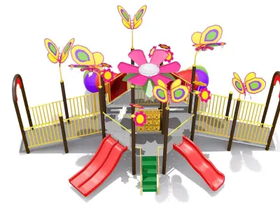 Flora Butterfly Playground 3D model