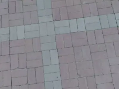  Pavement Tiles Scan Low-poly 3D model