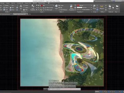 Organic architecture beach villa house Lumion render Bonus Revit 3D model