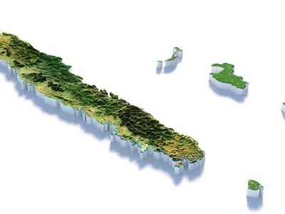 New Caledonia Terrain Country 3D model