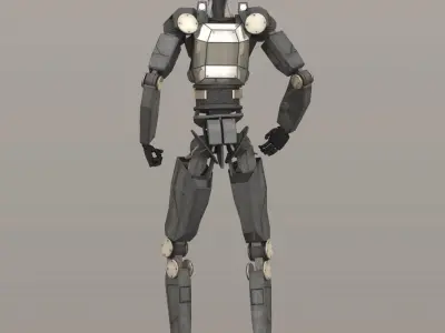 Sentinel Bot LP Rigged Low-poly 3D model