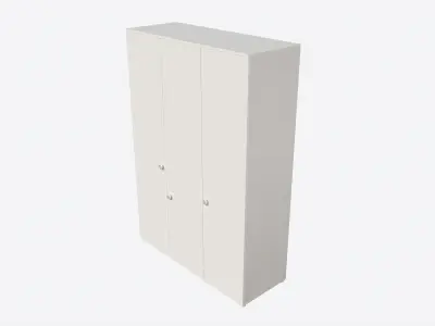 Cilek Montes White 3-door Wardrobe 3D model