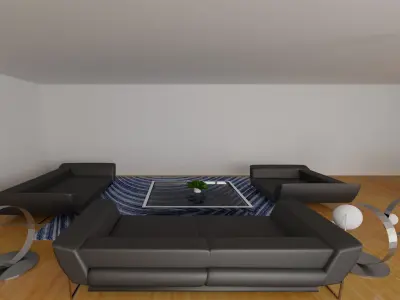 Modern Living Room Free 3D model buy