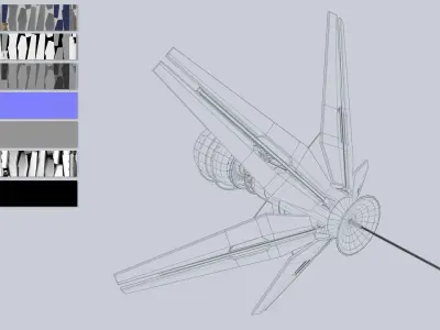 Sci fi Satellite Low-poly 3D model