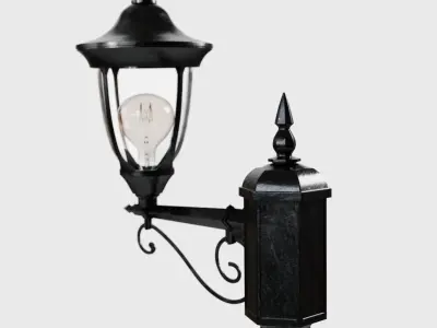 Vintage Street Lamp Collection Low-poly 3D model