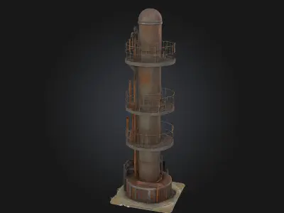 Rusty Stasis Chamber  A Forgotten Capsule from a Dystopian Past 3D model purchase