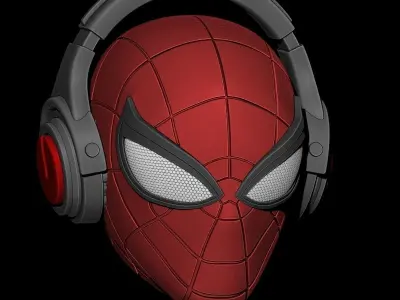 SPIDERMAN HEADPHONE  3D model