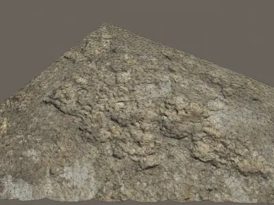 Scanned concrete 01 Low-poly 3D model