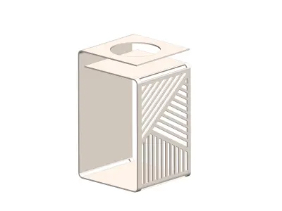 Solidworks geometric brass foldable tea light holders 3D model