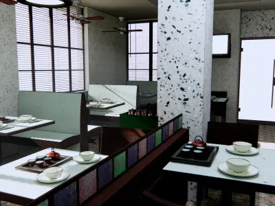 Tea Restaurant interior 3D model