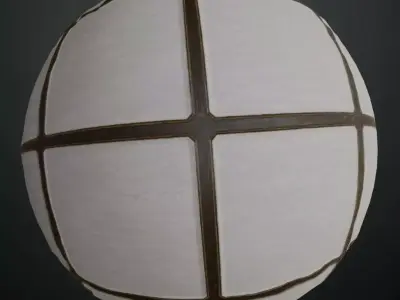 Modern White Plaster Square Tiles with Dark Wood Grout PBR  Texture