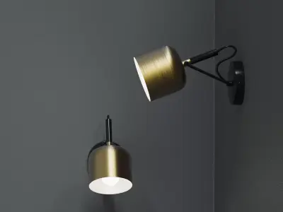 Wall sconces 3 colors 2 positions 3D model