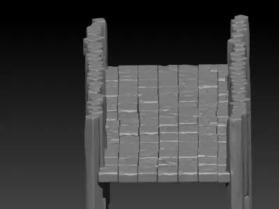 basalt pillar arch bridge 3D model