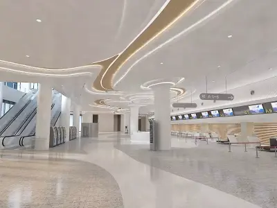 Airport hall 3D model