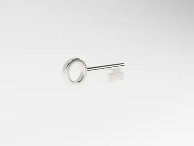 Cartoon Key v2 002 Low-poly 3D model