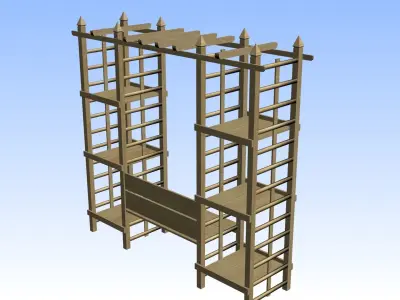 OUTDOOR FURNITURE 03 Low-poly 3D model
