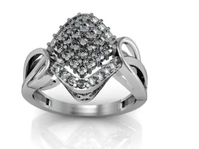 daimond ring 3D print model 27