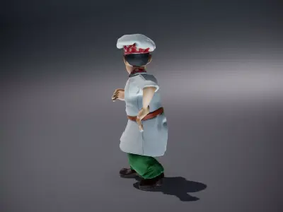 Charming Italian Chef model pack Low-poly 3D model