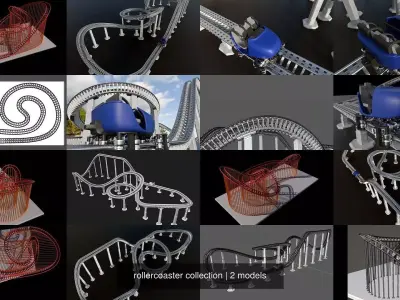 rollercoaster collection 3D Model Pack