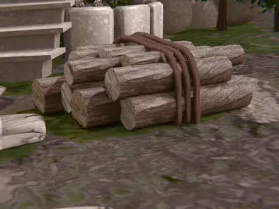 stone castle building  3D model