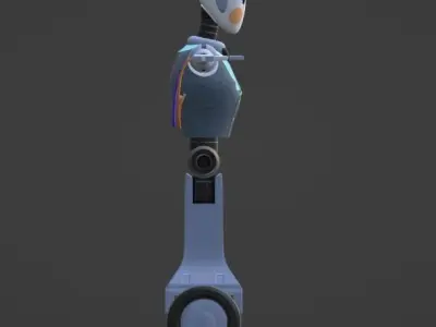 Comedian Bot--FNAF Security Breach Low-poly 3D model