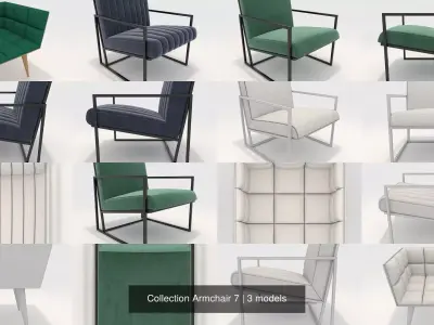 Collection Armchair 7 3D Model Pack