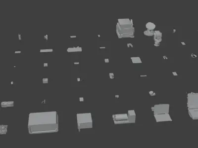 SciFiElectronicsModelPack Low-poly 3D model