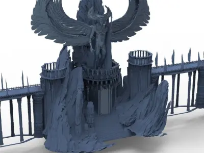 Heavens messenger castle walls  3D model