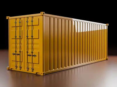 Shipping cargo containers Low-poly 3D model