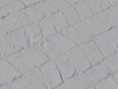 Hand Laid Basalt Cobblestone With Soil PBR Texture Texture