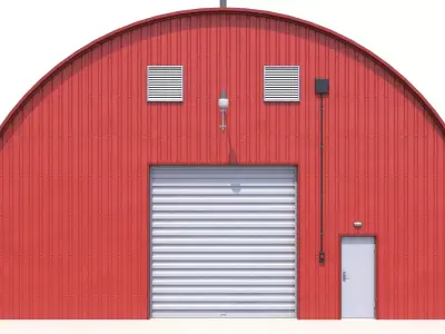 Red Farm Hangar 20 PBR Low-poly 3D model