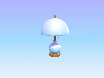 Stylized Lamp 3D Model Low-poly 3D model
