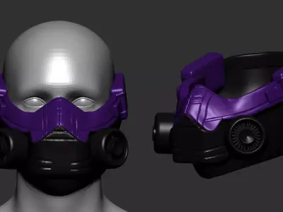 Gas mask helmet 3d model scifi sculpt 3D model purchase