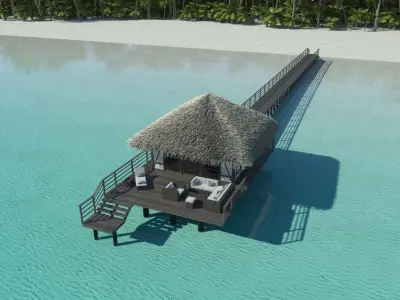 Resort Beach Hut 3D model