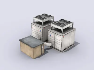 Cooling Units Free low-poly 3D model