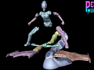 Green Goblin from Spiderman - 62mm scale miniature 3D print model