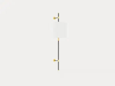 Bowery wall lamp - Linen off-white Low-poly 3D model