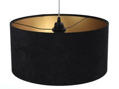 Black Jasper Light Drum Pendant - 2 Colour 3D model