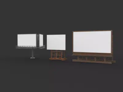 Billboard set 03 3D model