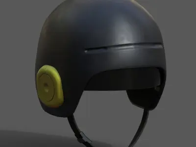 Helmet scifi military combat 3d model low poly futuristic  Low-poly 3D model