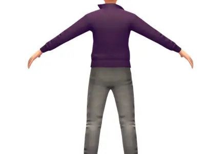Cartoon Low Poly Style Avatar 019 Low-poly 3D model