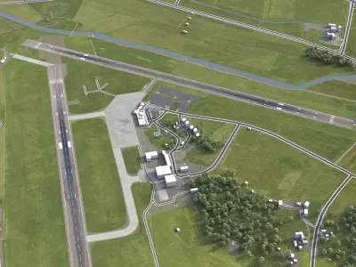 Vaasa - Airport - VAA Low-poly 3D model
