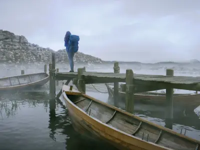 Abandoned Shore Low-poly 3D model