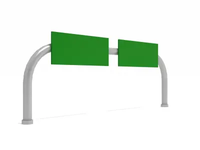 Highway Road Sign 3D model