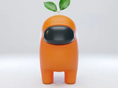 Among Us Plant Hat Character 3D model