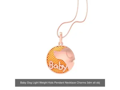 13 Dog Charm Necklace Pendant 3dm stl renders details 3D Model Pack