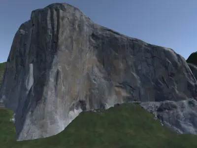 Detailed Mountains for Unity and Unreal Low-poly 3D model